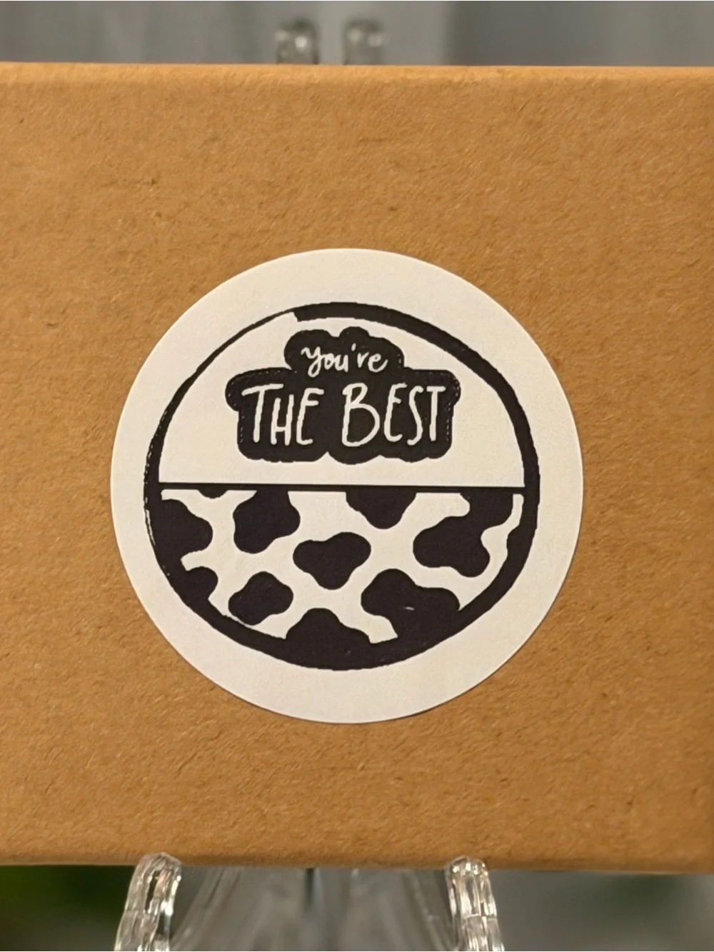 You’re the Best Cow Print Encouragement Stickers 2” Round Labels 200 Count